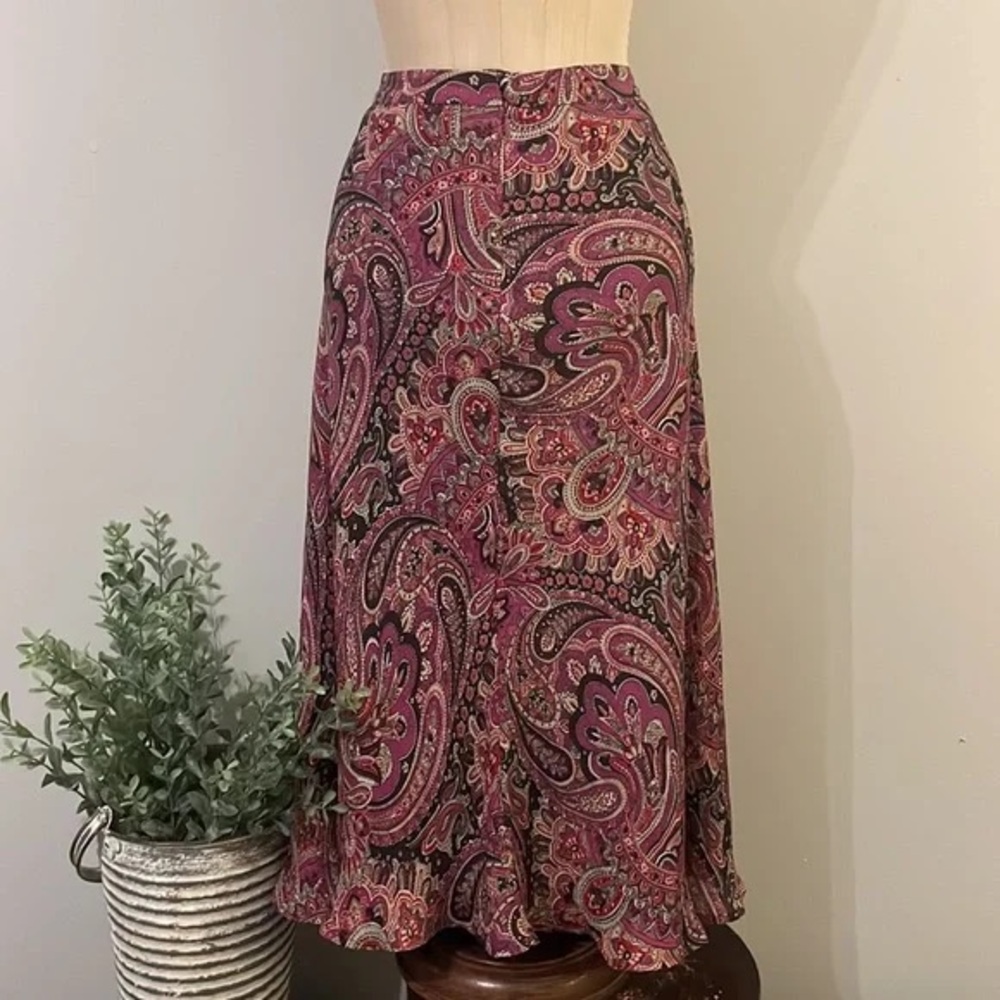 Kate Hill Pink Paisley Skirt